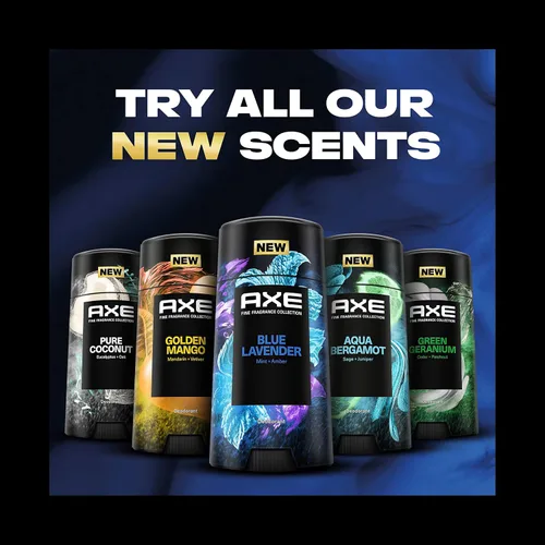 Vista 9 de AXE Fine Fragrance Collection Desodorante en barra azul lavanda, 4 unidades con frescura 48H y protección contra olores con aceites esenciales
