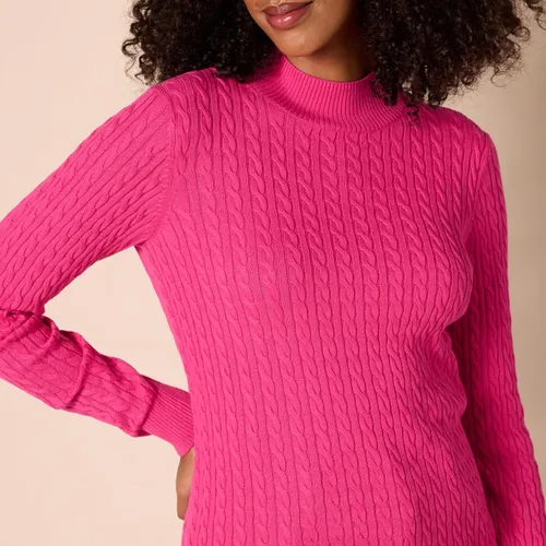 Vista 4 de Tienda Essentials Suéter ligero de manga larga con cuello alto falso para mujer