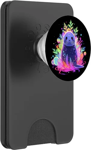 Vista 8 de PopSockets PopGrip intercambiables con sello de león marino marino