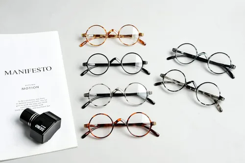 Vista 6 de BLUELESS Gafas redondas vintage Professor Readers (negro)