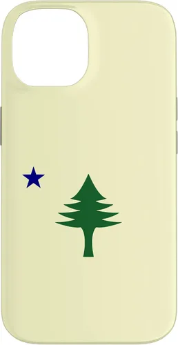 Vista 4 de Old Maine State Original Flag 1901 Pine Tree Case for iPhone 16