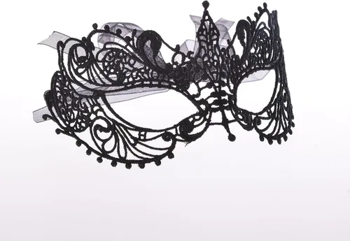 Vista 5 de Máscara de mascarada para mujer, máscara de ojos de encaje, material suave y suave para fiesta de baile, accesorios de disfraces de Halloween