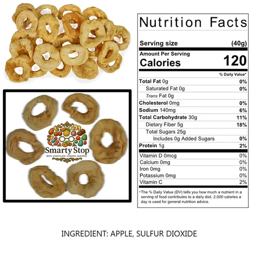 Vista 2 de Smarty Stop Dried Fruits Great Healthy Snack (anillos de manzana seca, 2 libras (paquete de 1))