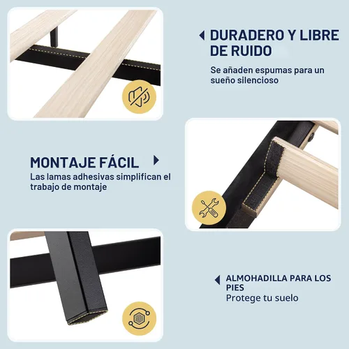 Vista 8 de Allewie Marco de Cama de Plataforma de Terciopelo Tamaño Completo con Cabecera Acolchada Vertical con Respaldo Alto, Fácil Montaje, Almacenamiento