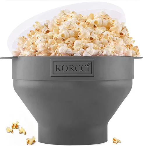 Vista 22 de El Fabricador de Palomitas de Maíz Original Korcci de Silicona para Microondas, Fabricador de Palomitas para Microondas, Tazón Plegable para Hacer