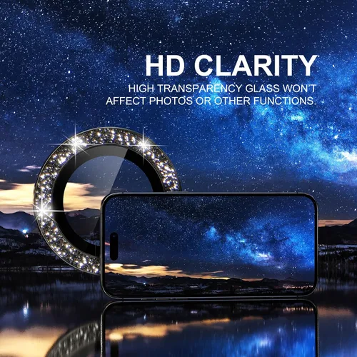 Vista 200 de Choiche Compatible para iPhone 16 Pro/iPhone 16 Pro Max Protector de Lente de Cámara, Vidrio Templado 9H Protector de Pantalla de Cubierta de Cámara