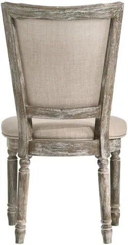 Vista 5 de Acme Gabrian - Silla auxiliar de comedor tapizada en gris recuperado (juego de 2)