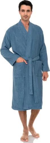Vista 6 de TowelSelections Bata para hombre. Bata tipo kimono, de algodón con bucles turco, hecha en Turquía. Arona