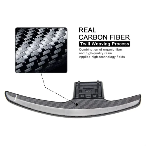 Vista 3 de Cubierta de fibra de carbono real para volante de cambio extendida compatible con BMW F01 F02 F06 F07 F10 F13 F15 F20 F21 F30 F45 F48 F80 F83 I12 M2