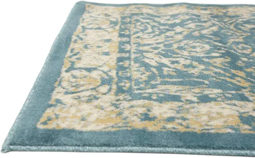 Vista 7 de Unique Loom Oslo Collection - Alfombra tradicional botánica verde azulado (3 x 13 pies)