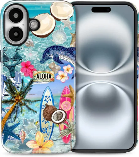 Vista 9 de Funda para iPhone 11, resistente híbrida 2 en 1, protección completa contra golpes con acabado brillante, diseño de collage de tela a cuadros