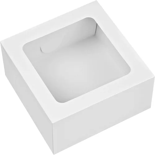 Vista 2 de Wilton Cajas blancas para dulces con ventanas, soportes perfectos para regalar y transportar mini pasteles o galletas caseras, 9 piezas