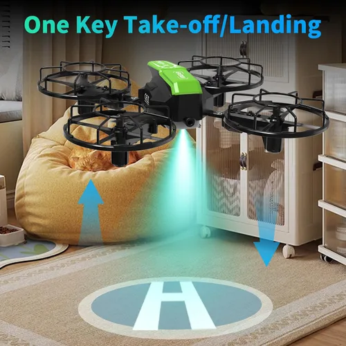 Vista 5 de LE-IDEA IDEA9 Drone montado con modelo de competencia RC Quadcopter, 3 Speed Modes Headless Mode, Propeller Protection, 2 Batteries, Educational
