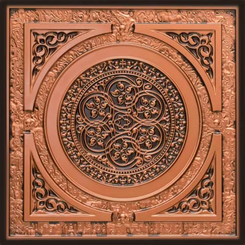 Vista 34 de Steampunk-Faux - Azulejo de techo de hojalata - Plata envejecida, paquete de 25 Plata antigua