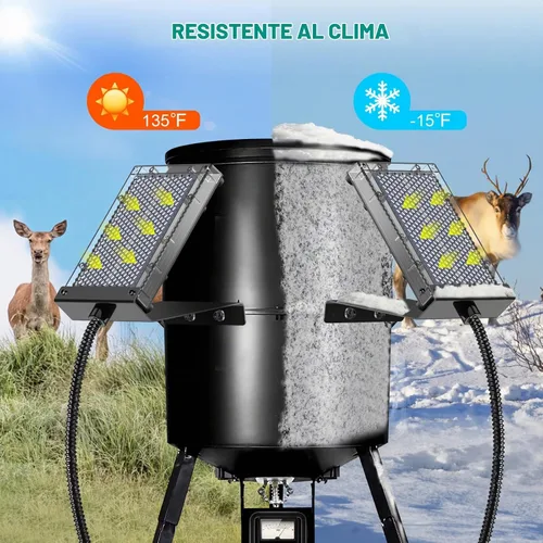 Vista 5 de Panel solar para comedero de ciervos, panel solar de 6V para alimentador de caza IP65 Waterproof, 6Volt Solar Power Battery Charger with Aluminum
