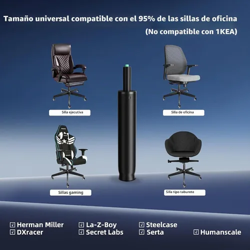Vista 8 de Reemplazo de cilindro de silla de oficina de 9 a 13 pulgadas, 4 pulgadas de carrera, resistente 1000 libras, pistón de choque neumático hidráulico