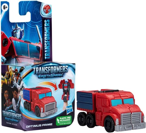 Vista 2 de Transformers EarthSpark Tacticon Optimus Prime Figura 2.4 in Robot Juguete para niños a partir de 6 años