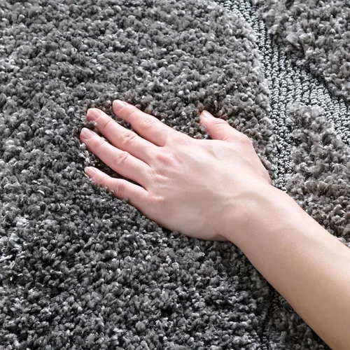 Vista 52 de Safavieh Florida Shag Collection - Alfombra de área de 2 x 3 pies, color crema/beige, diseño geométrico, felpa de 1.2 pulgadas de grosor, ideal