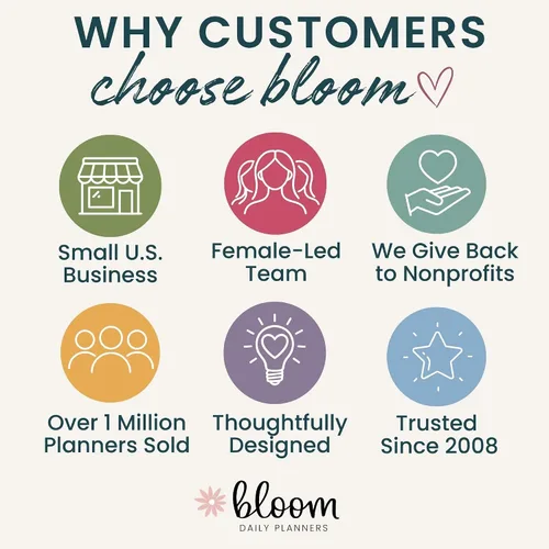 Vista 9 de bloom daily planners Agenda 2027 con plantilla para mujer
