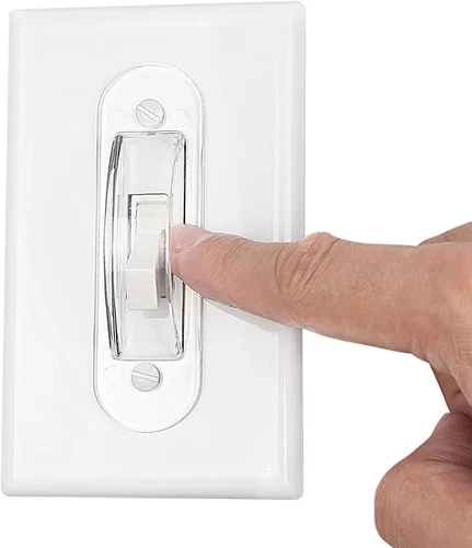 Vista 3 de Protectores de pared para interruptor de pared, cubierta de placa de seguridad infantil para decoración del hogar (paquete de 2), transparente