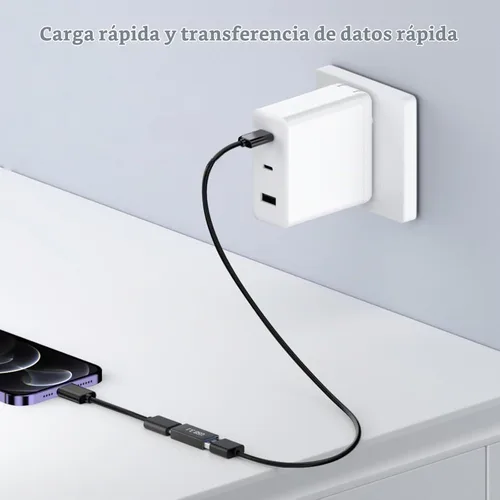 Vista 4 de Adaptador USB 3.1 hembra a C hembra, color negro
