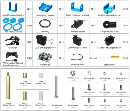 Vista 7 de LewanSoul Kit de brazo robótico 6DOF brazo de robot de programación con 5 servo, mango, garra mecánica y más, control de aplicación de software