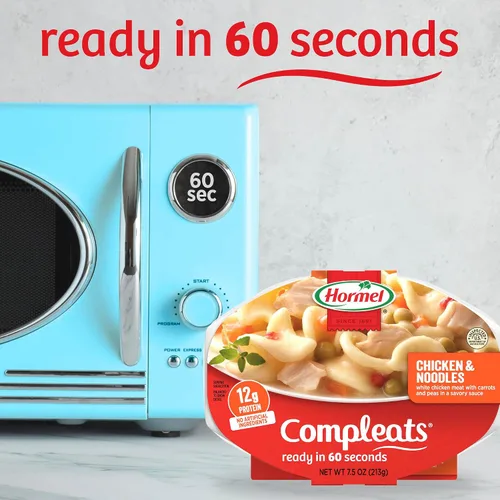 Vista 8 de HORMEL COMPLEATS - Bandeja para microondas de pollo y fideos, 7.5 onzas (paquete de 7)