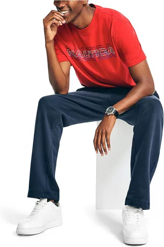 Vista 5 de Nautica Camiseta estampada con logotipo para hombre de forma sostenible