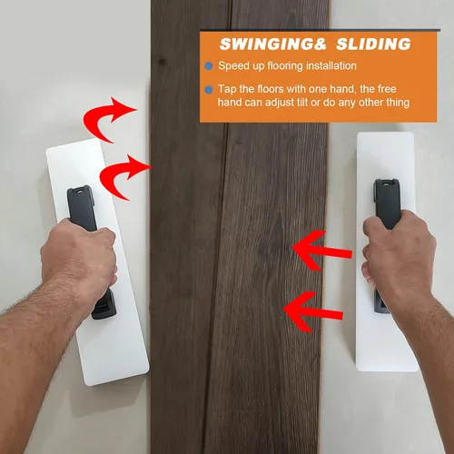 Vista 4 de Bloque de Golpeo para Suelos de Servicio Pesado - Adecuado para Laminado, Vinilo, Madera Dura y Madera Diseñada - Mango Incluido, Sin Martillo Asa