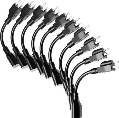 Vista 12 de Skrizcable Cable de extensión de calibre 10 de 50 pies para exteriores, cable de alimentación negro