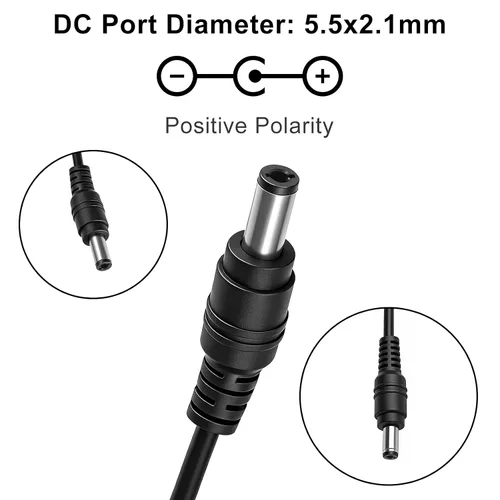Vista 3 de inShareplus Fuente de alimentación de bajo voltaje de 6V, transformador, adaptador de corriente, 3A 18 vatios máximo, CA 100-240V a CC 6V