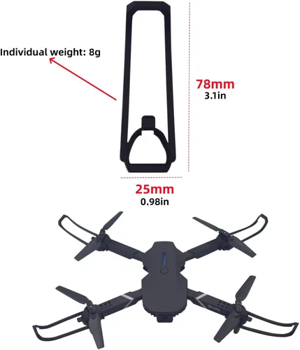 Vista 2 de sea jump 8 piezas de hélice+8 piezas cubierta protectora+4 piezas motor adecuado para E88 E88PRO E88MAX E525 E99 E99PRO P1 P5PRO K3 S1 P8 RC Drone