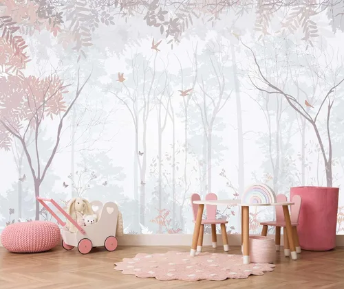 Vista 13 de Papel pintado de bosque tropical, palmera, mural de pared para dormitorio