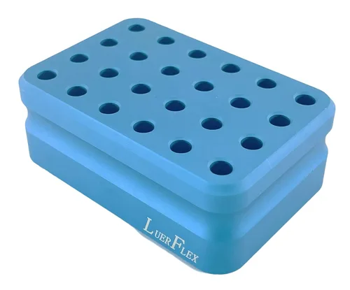 Vista 6 de Tubo de bloque de enfriamiento de aluminio Cool Rack 15 pozos para viales criogénicos y tubos faciales de 0.0 fl oz y 0.1 fl oz, paquete de 1
