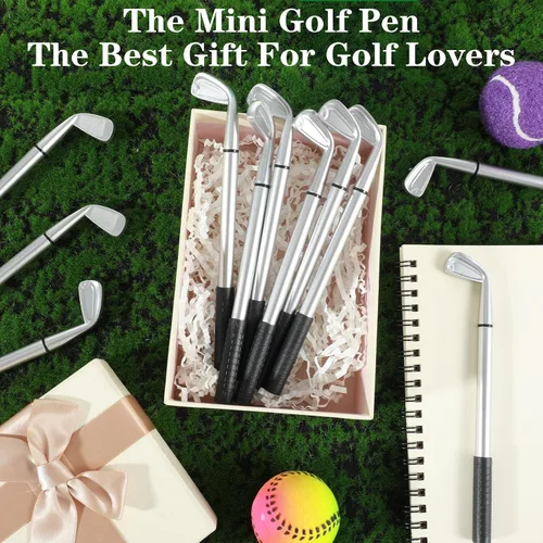 Vista 5 de Abeillo 12 bolígrafos de golf, bolígrafos de golf, divertidos bolígrafos de golf para club, tinta de gel negra para estudiantes, oficina, regalos