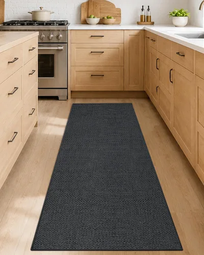 Vista 25 de Color&Geometry - 2 alfombras y tapetes de cocina antideslizantes, lavables, absorbentes, fáciles de limpiar, tapetes de cocina para frente del Caqui