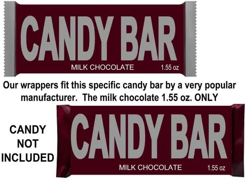 Vista 2 de Party Printing Navy and Gold Graduation Chocolate BAR Wrappers Compatible with 1.55 oz. Hershey BAR Solid Milk Chocolate, Personalized 20 ct. Class