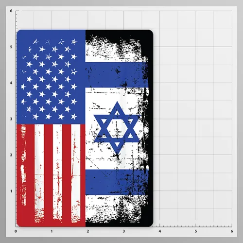 Vista 7 de Adhesivos de vinilo para defensores y aliados (Estados Unidos e Israel)
