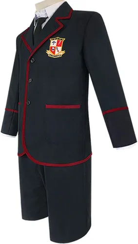Vista 3 de EROOLU Paraguas - Uniforme escolar, disfraz de cosplay para niños y niñas, uniforme escolar, conjunto completo de disfraz de Halloween