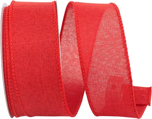 Vista 32 de Cinta Reliant Ribbon 92573W-031-09K para borde con alambre Everyday Linen Value, 1-1/2 pulgadas x 50 yardas, color negro