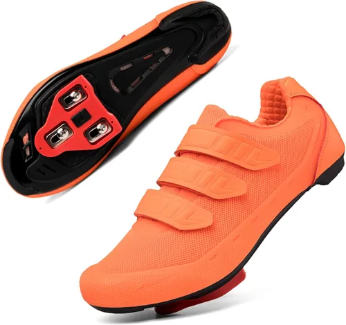 Vista 7 de Zapatos de ciclismo de interior para hombre, compatibles con Peloton, zapatos de ciclismo con clip de tacos Delta, pedal al aire libre, SPD, zapatos