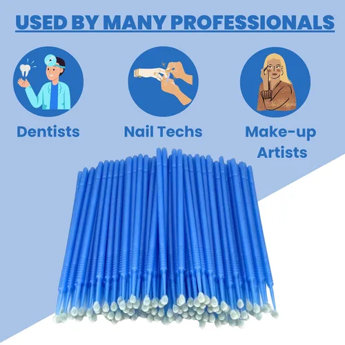 Vista 5 de Micro aplicador desechable Micro cepillo para maquillaje, extensiones de pestañas, pestañas y rímel aplicación para cuidado personal