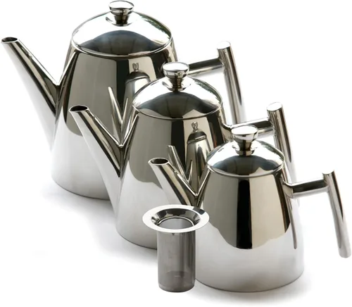 Vista 4 de Frieling Tetera de acero inoxidable 18/8 con infusor, calentador de té con infusor de tetera para té suelto, 14 onzas