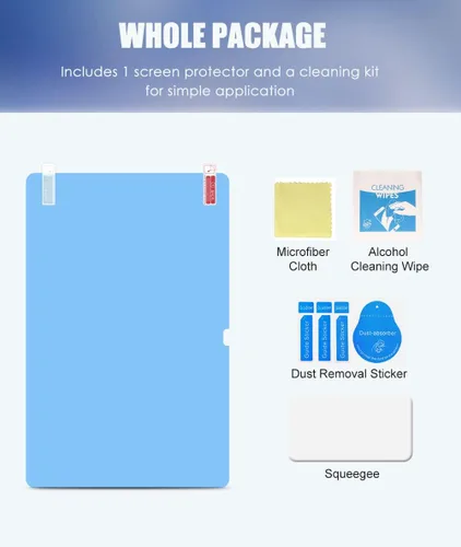 Vista 8 de MoKo Paquete de 1 protector de pantalla para Samsung Galaxy Tab S10 Plus de 12.4 pulgadas 2024/S9 FE Plus 5G/Tab S9 Plus/Tab S7 FE 5G/Tab S8 Plus