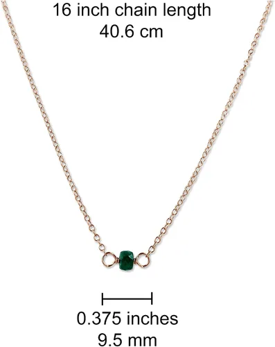 Vista 51 de Gargantilla de piedra natal – Regalo de cumpleaños, regalo para niña, mujer, amiga, hija, esposa, mamá, ella, joyas de piedras preciosas para uso