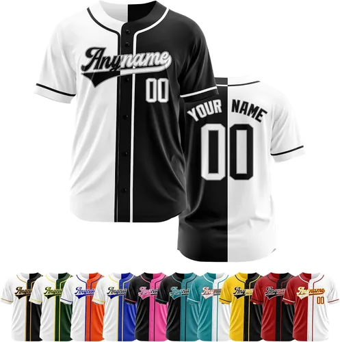 Vista 29 de Camiseta de béisbol personalizada con número de nombre cosido o impreso, camiseta de béisbol para hombres, mujeres, jóvenes, camiseta de béisbol