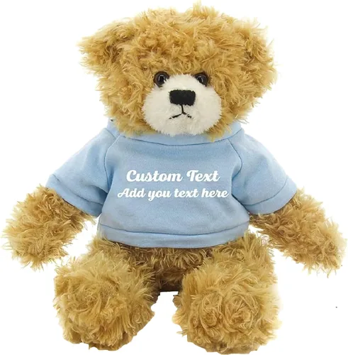 Vista 13 de Oso Brandon beige personalizado – Juguete de peluche personalizado de 12 pulgadas – Regalo perfecto de oso personalizado para graduación, San