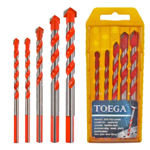 Vista 10 de Dbeans Flourithing - Brocas de cemento (10 unidades) para hormigón, brocas profesionales de carburo con punta de carburo para martillo, brocas