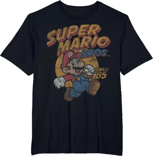 Vista 33 de Super Mario Bros. Desde '85 Camiseta Vintage con Póster' Negro