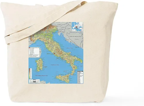 Vista 15 de CafePress Bolsa de compras de lona beige natural reutilizable de Italia